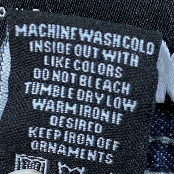 MECCA 90s Y2K Straight Leg Jeans Men 36x34 (36x33) Dark Wash Blue Denim Slim Fit - Picture 9 of 11